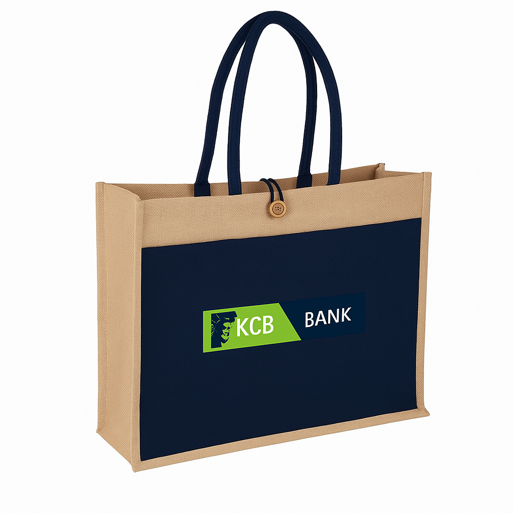 KCB Eco Jute Bag with Blue Canvas