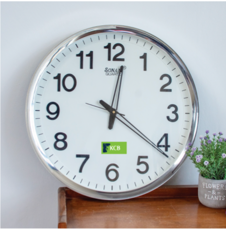 KCB Branded Wall Clock 50cm Diameter