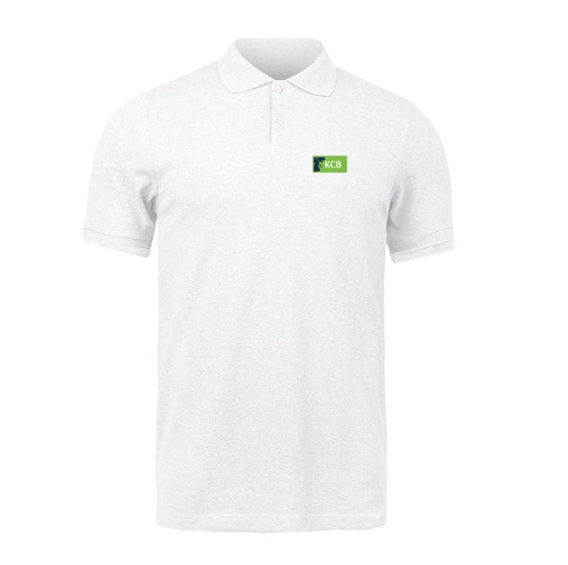 Classic KCB Branded Cotton Polo Shirt  - White
