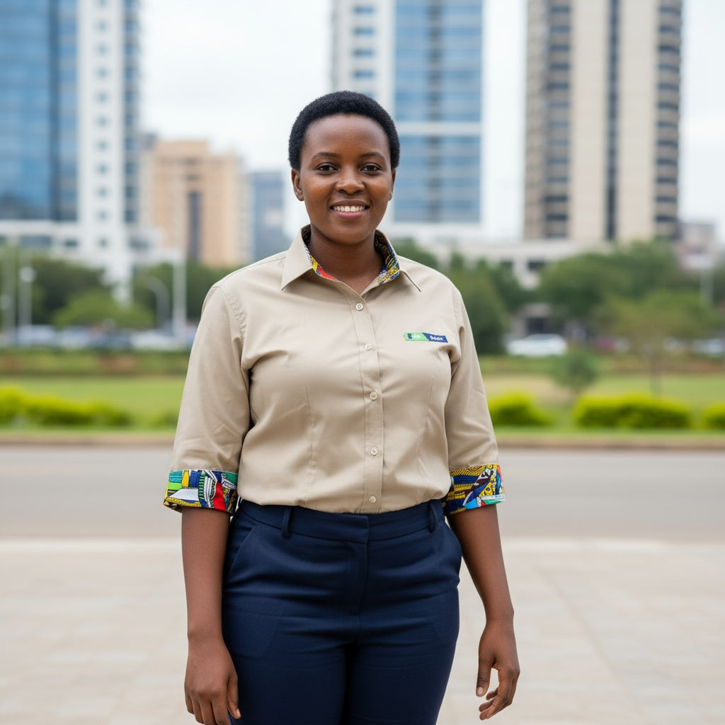 KCB Ankara Beige  Long 3/4 Shirt - Ladies