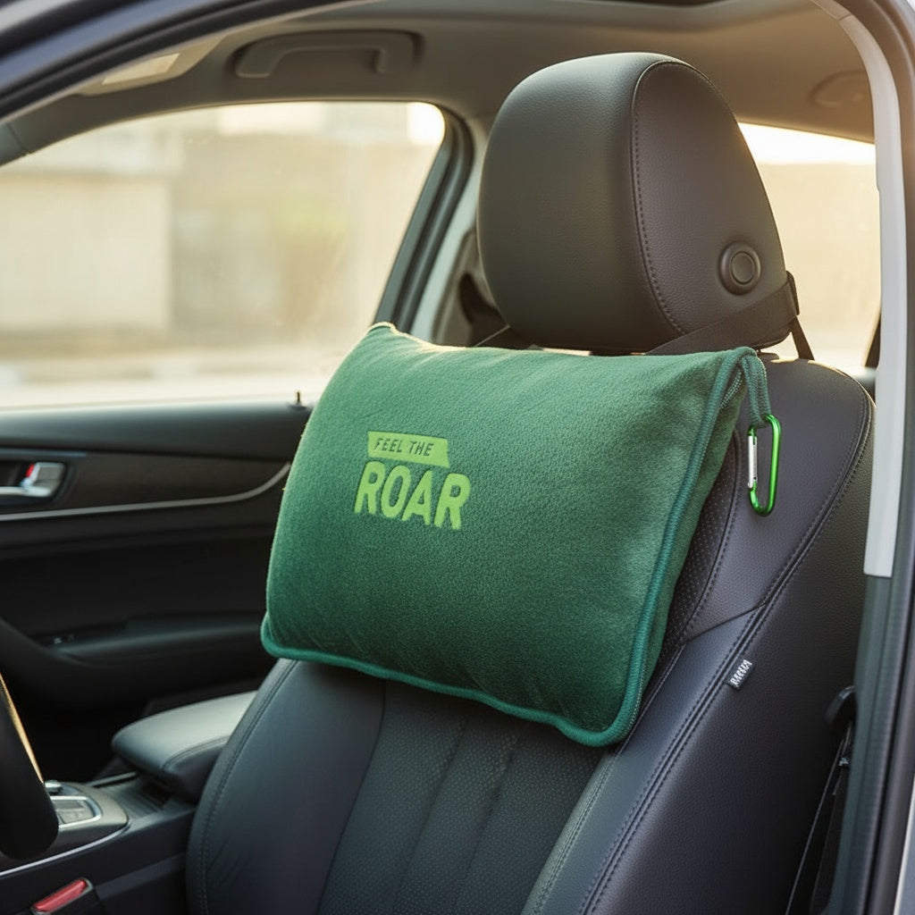 Car Fleece Blanket Green