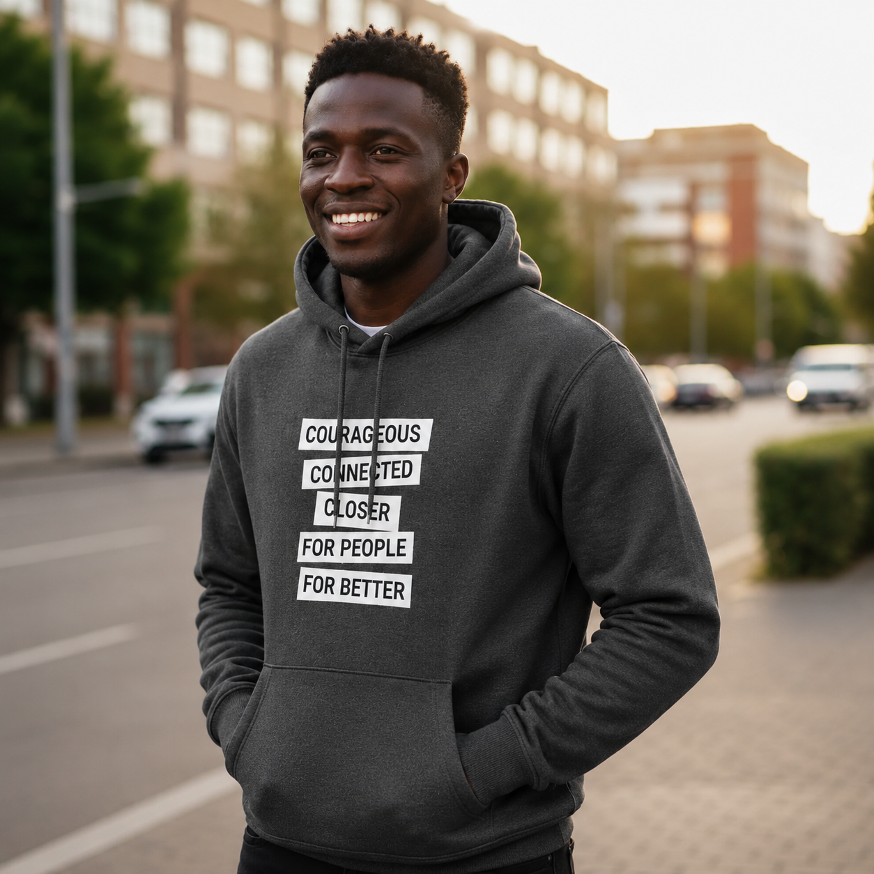 'Our Values' KCB Branded Hoodie Dark Grey