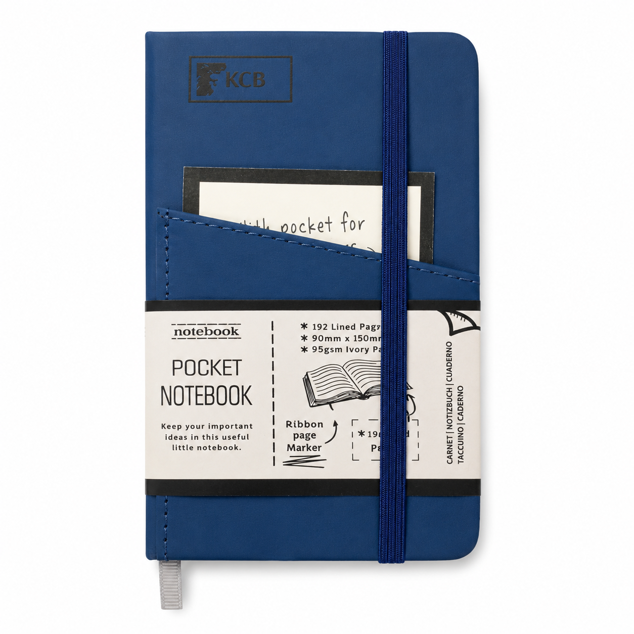 KCB A6 sleek Leather Note book Blue