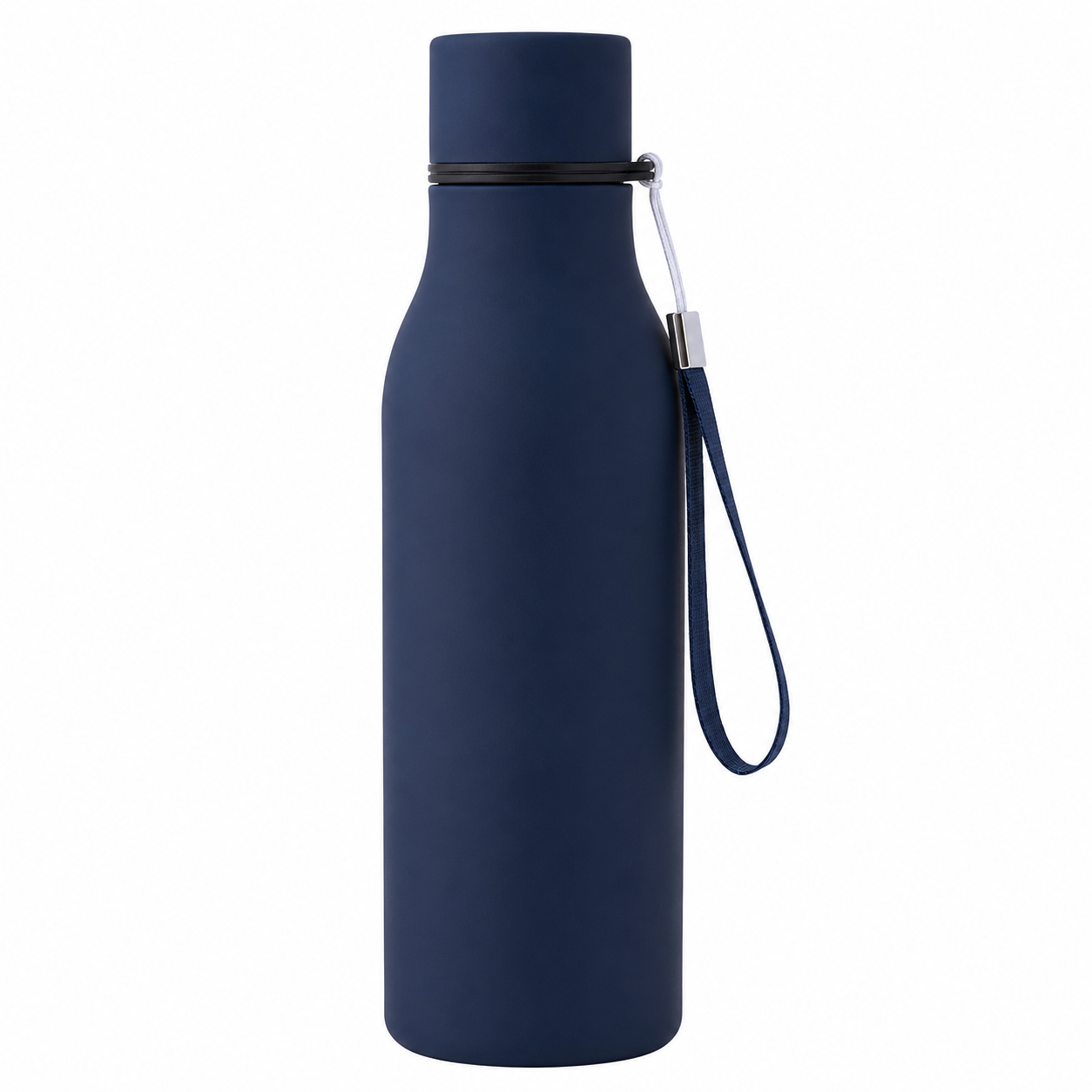 KCB Personalised Soft Touch Water Bottle - 500ml. navy blue