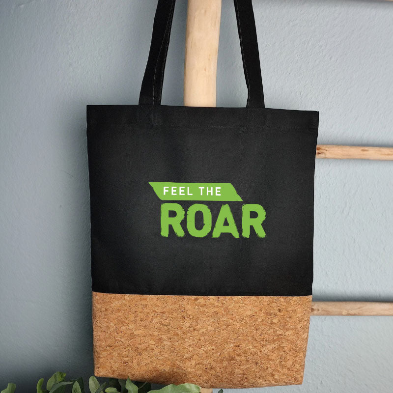 Feel The Roar Cork Base Tote Bag