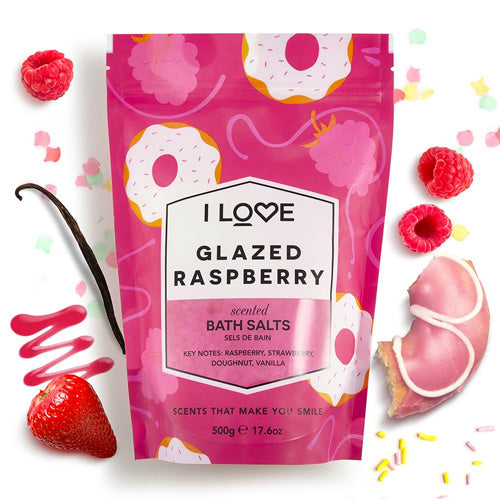 Glazed Raspberry Bath Salts, 500g