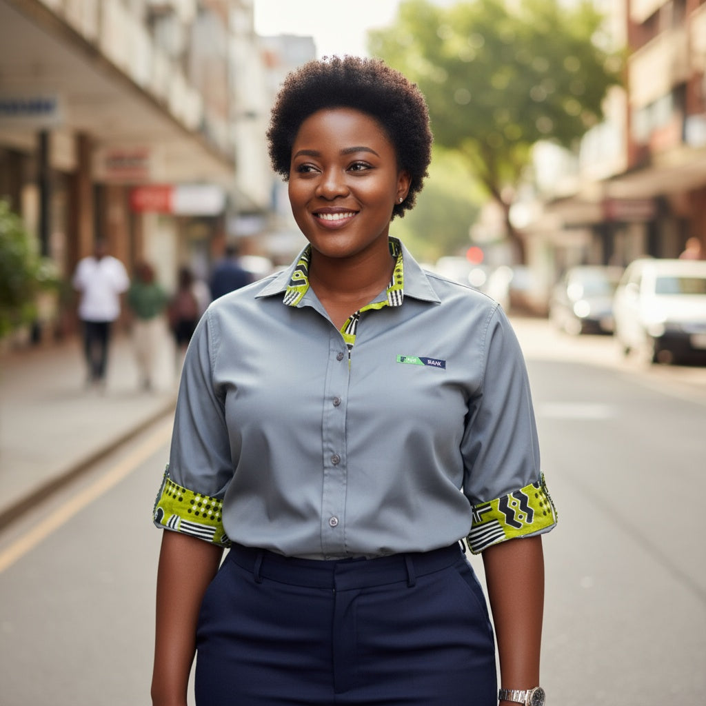 Ladies KCB Ankara Long 3/4 Shirt - Grey