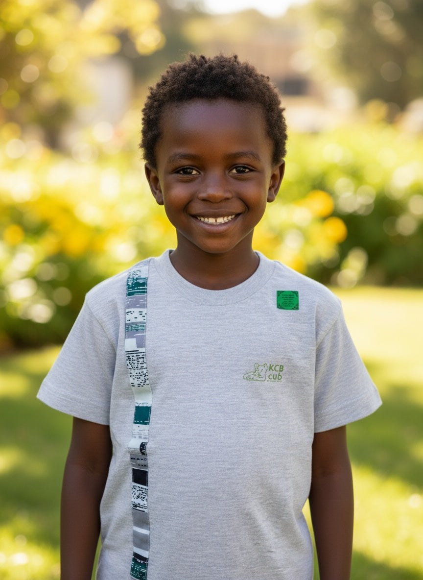 Kids Patterned Ankara - Grey