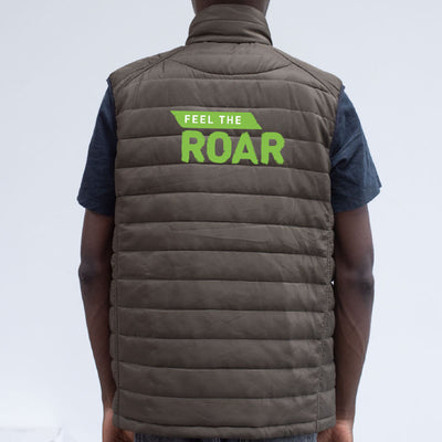 Premium Feel The Roar Sleeveless Puffer Jacket