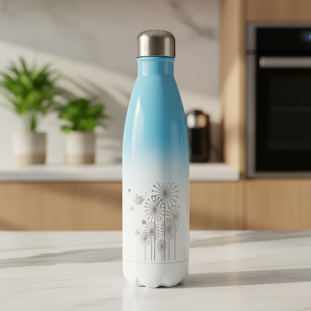 Personalised Thermo Vacuum Flask Bottle – 500 ml Dual Tone Glitter Cola Bottle