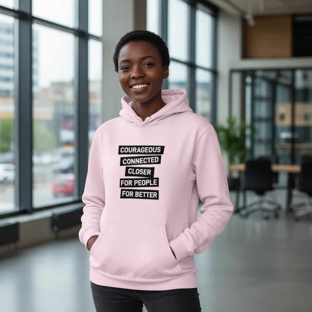 'Our Values' KCB Branded Hoodie Pink