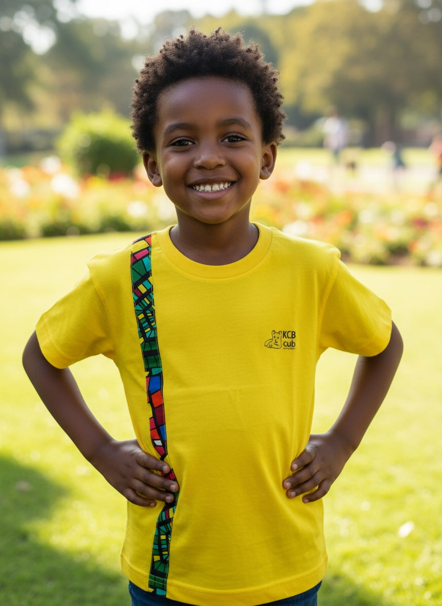 Kids Patterned T-shirt- Yellow