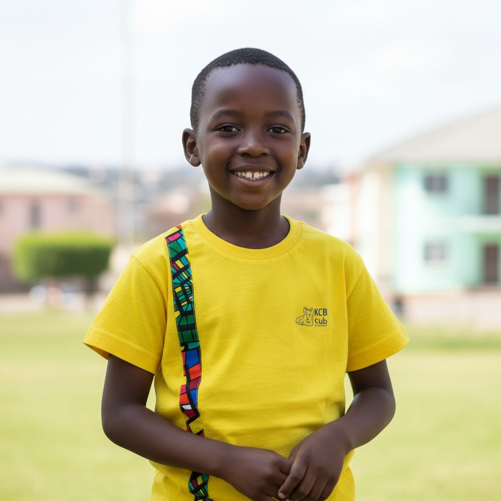 Kids Patterned T-shirt- Yellow