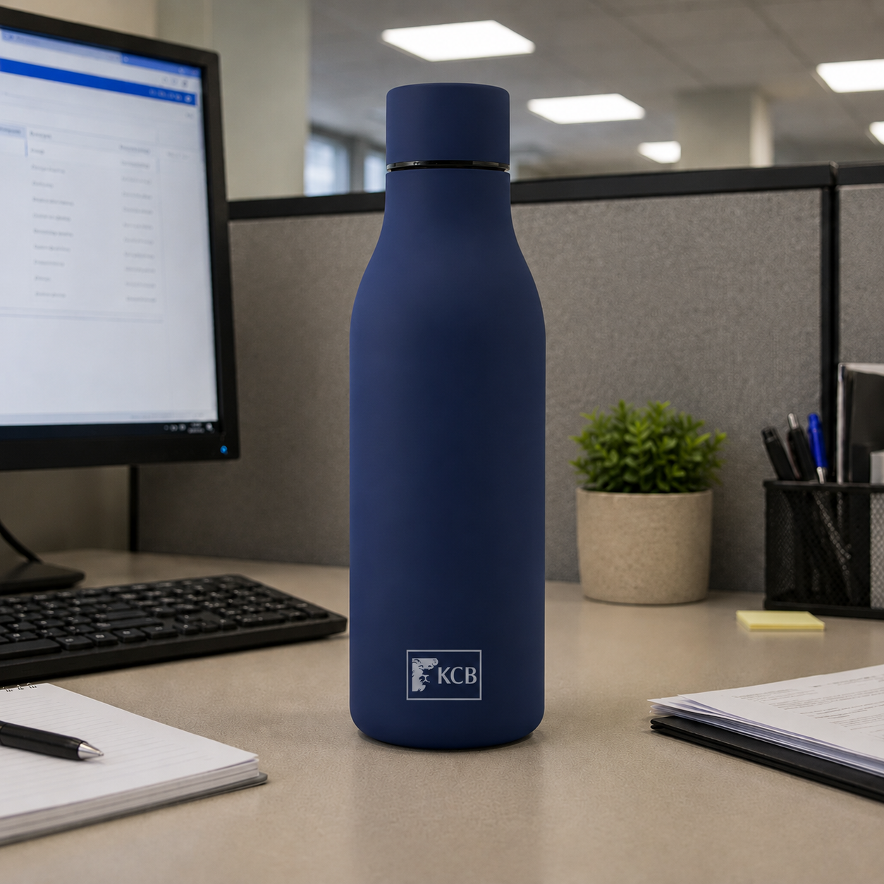 KCB Soft Touch Water Bottle 500ML - Navy Blue