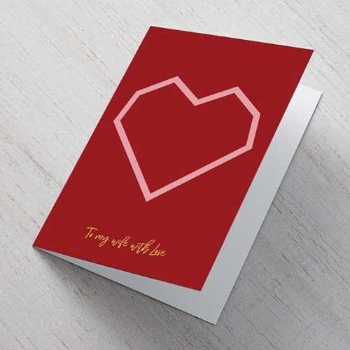 To my wife with Love card