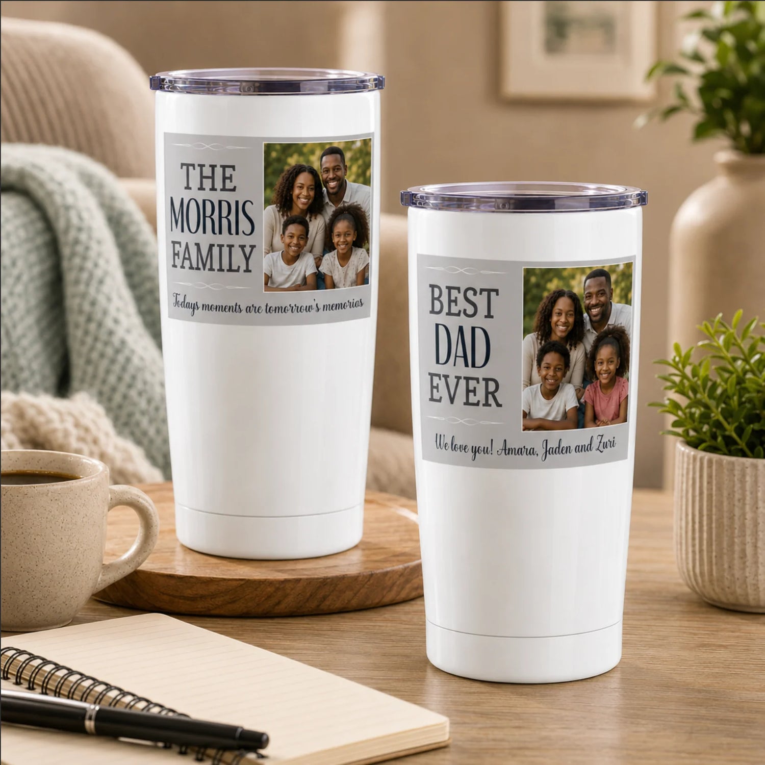 Cherished Memories Personalised Photo Insulated Tumbler – 20oz Stainless Steel Travel Mug