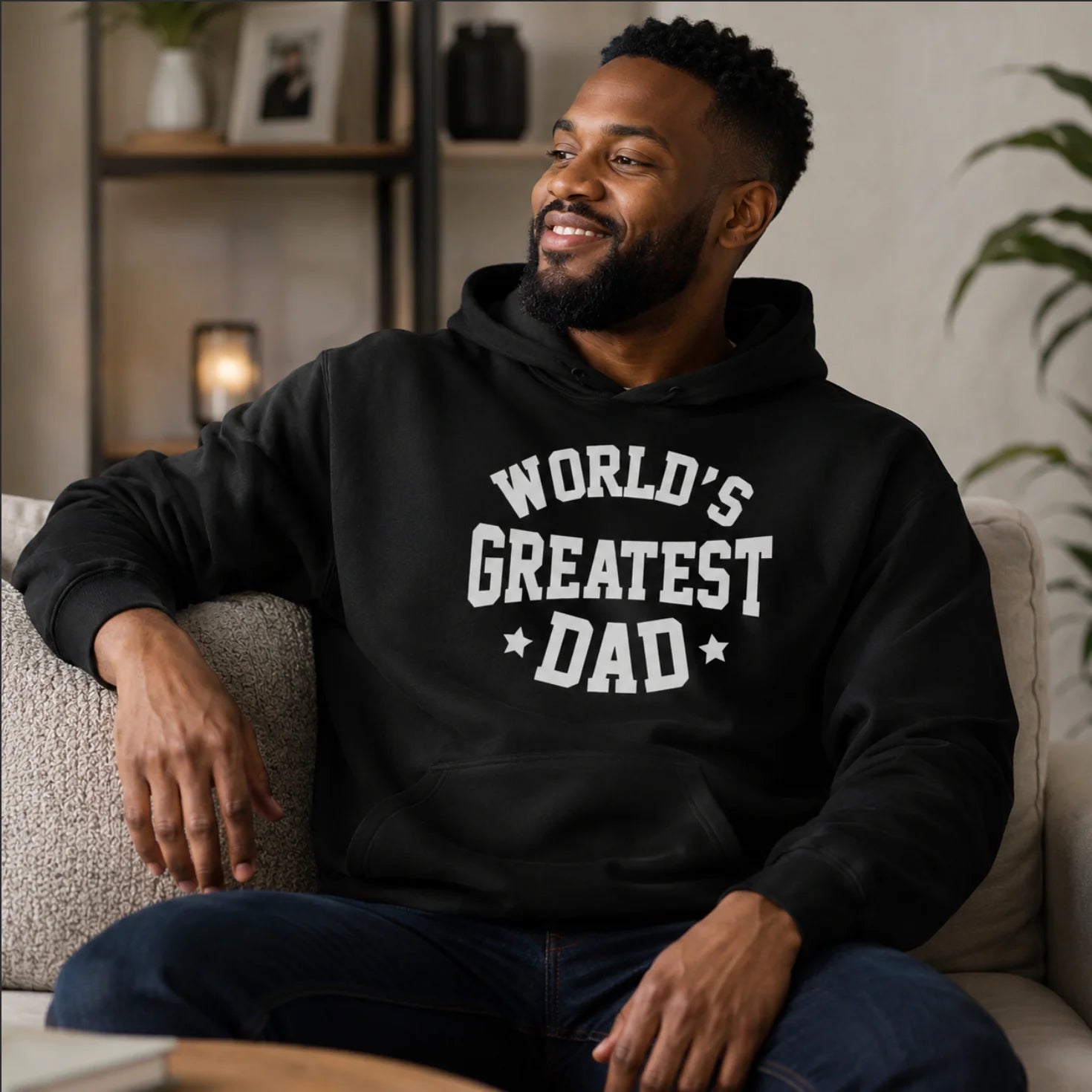 Personalised Black Hoodie - World's Greatest Dad