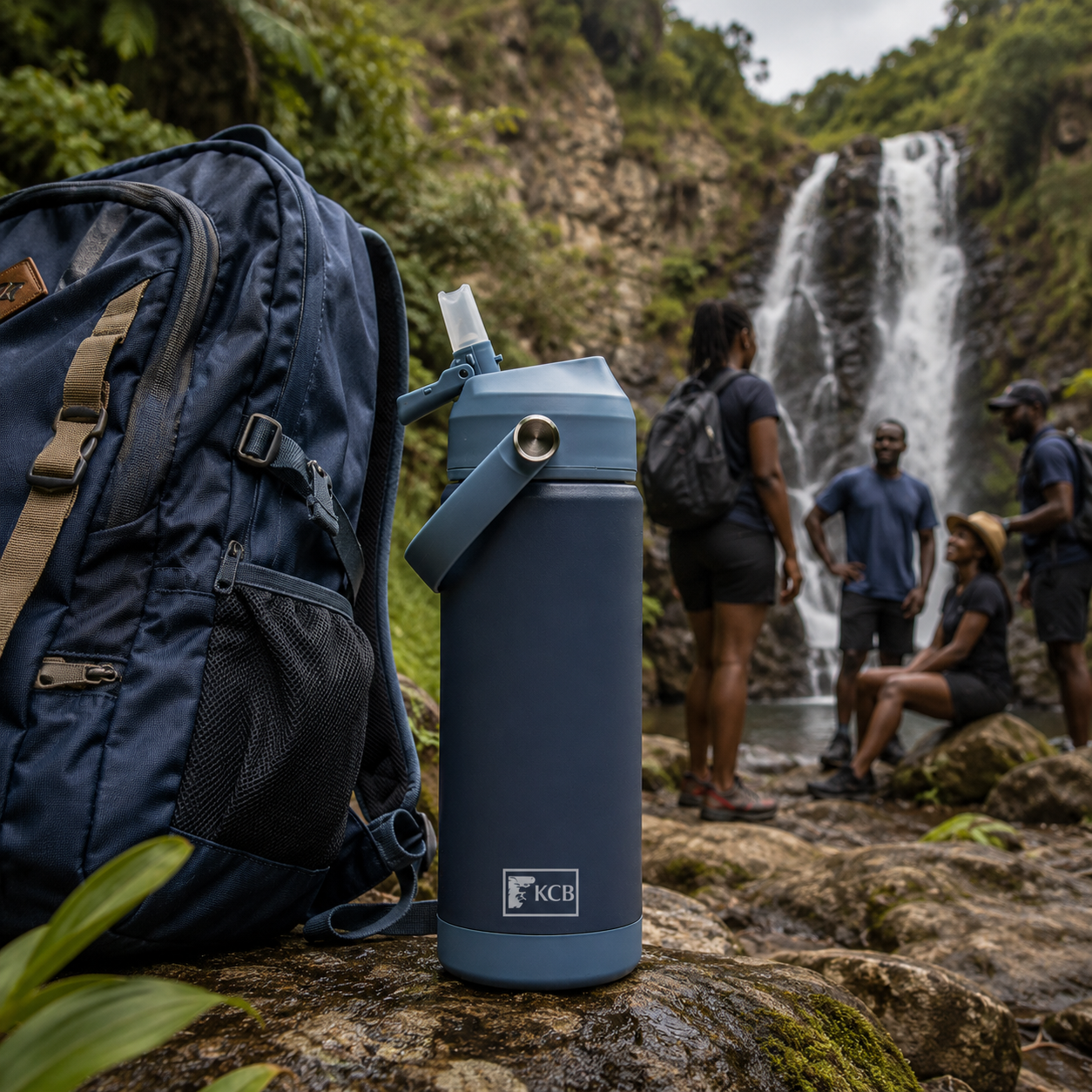 KCB Insulated Water Bottle with Straw-530ml