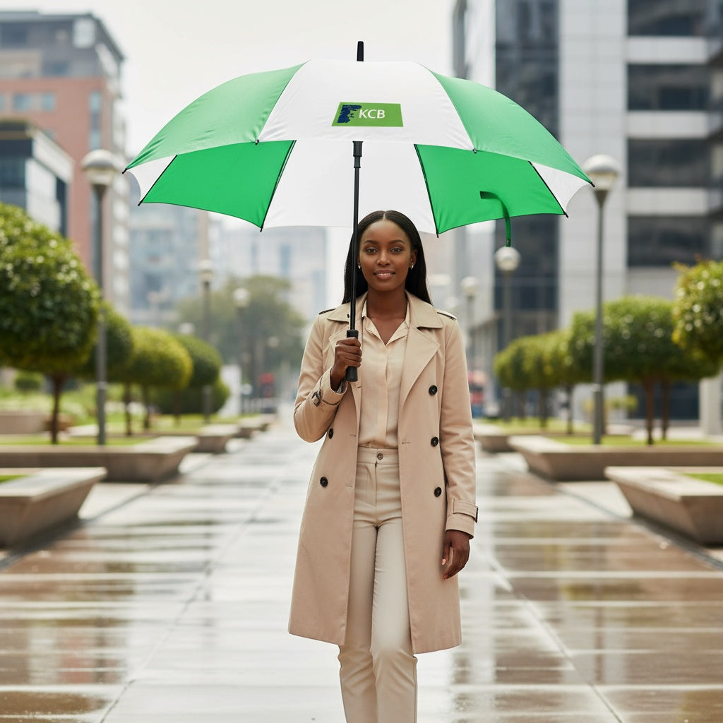KCB  Branded Large Umbrella - Green