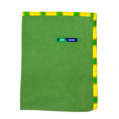 Premium Maasai Fleece Throw Blanket with KCB Logo